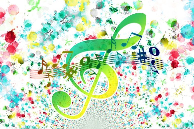 Noten und Violinenschlüssel